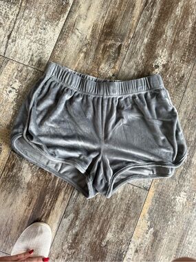 2 for $20 sale: Juicy couture sleepwear grey velour shorts crystal logo on back